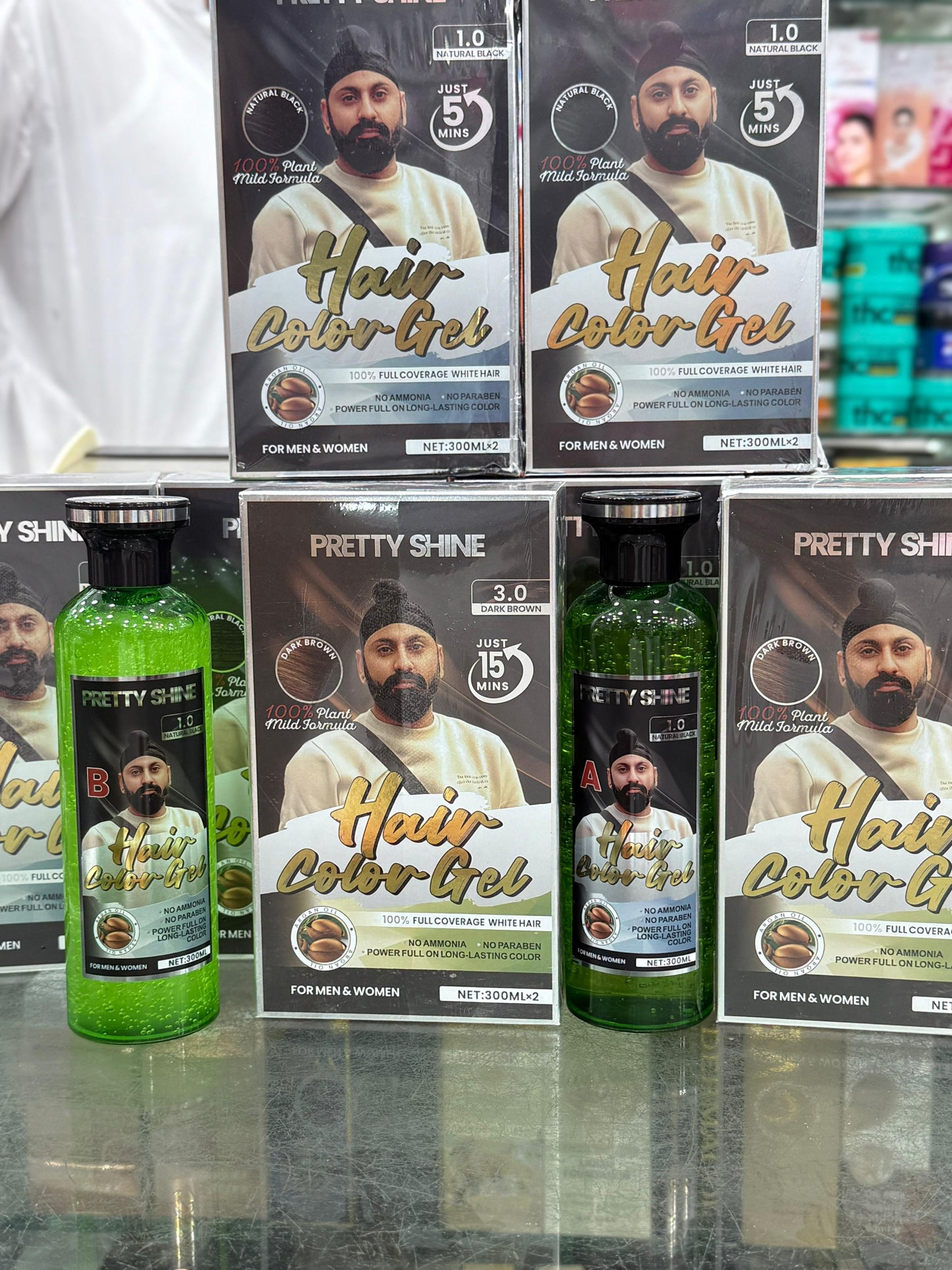 PRETTY SHINE HAIR COLOR 600 ML BLACK / BROWN