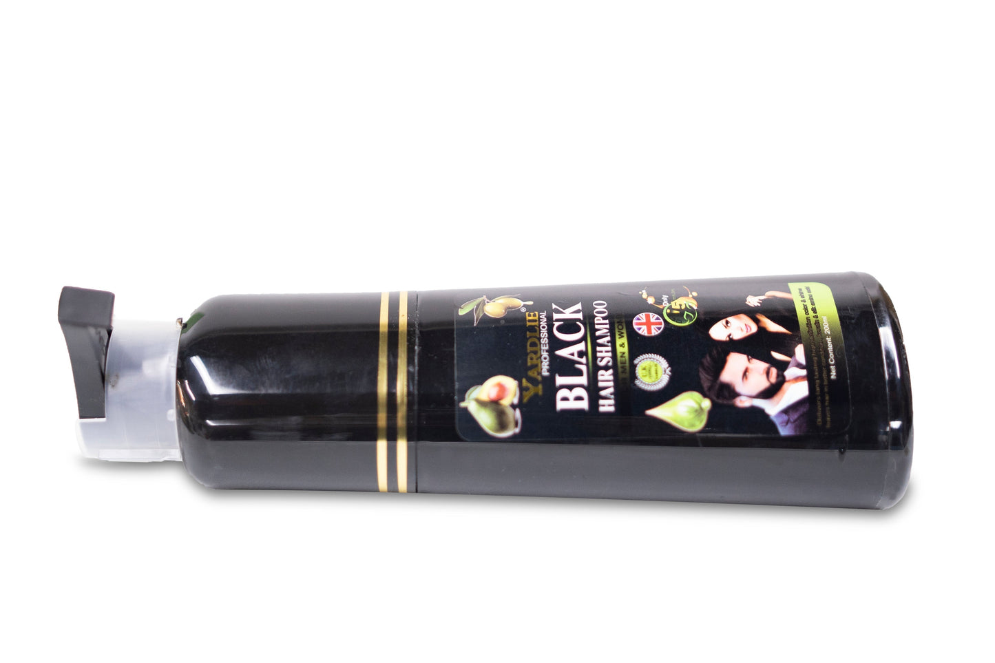 Yardlie Hair Color Shampoo – Natural Black | UK-Based 5-in-1 Grey-Cover | 200 ml