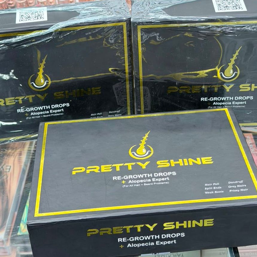 Pretty Shine Hair Growth And Black Hair color Oil With Comb.